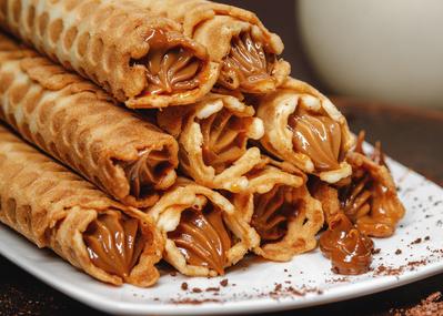 Трубочка вафельна