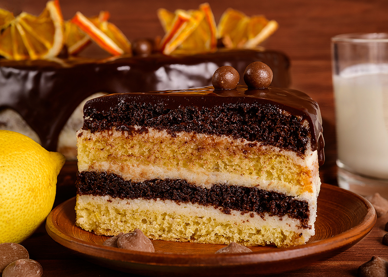 Лимонно - шоколадний торт